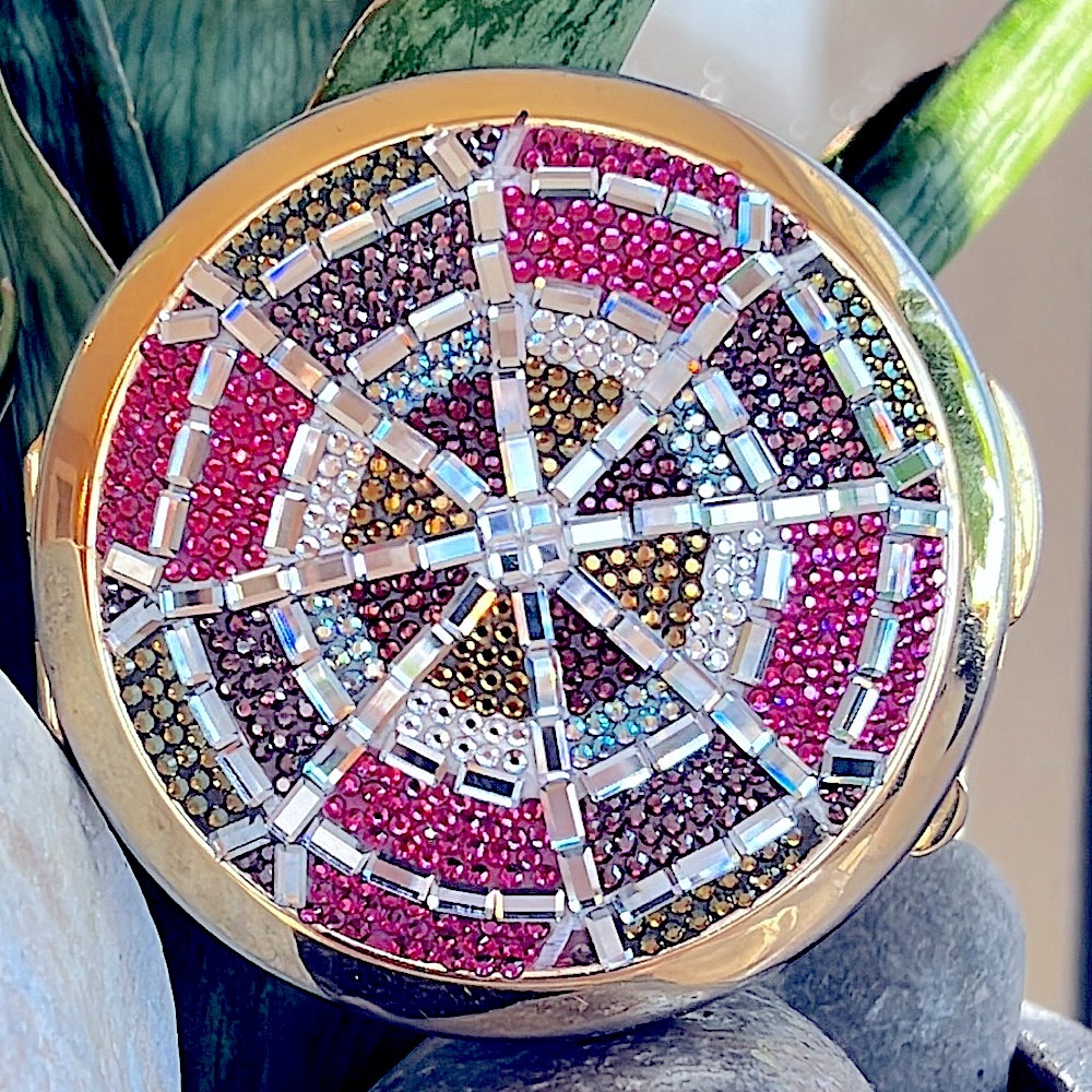 Judith Leiber double mirror compact
